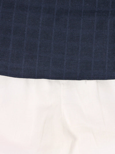 Nino Bambino 100% Organic Cotton Blue Kurta & White Pajama For Boys
