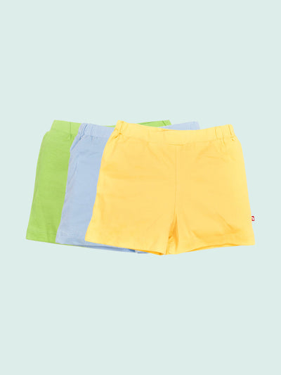 Nino Bambino 100% Organic Cotton Multi-Color Assorted Short Sets Pack of 3 For Baby Boy