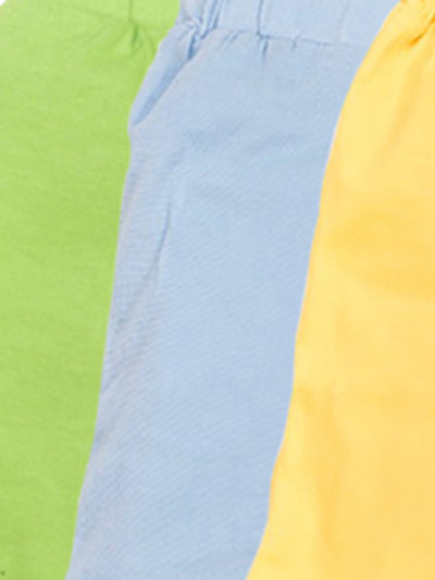 Nino Bambino 100% Organic Cotton Multi-Color Assorted Short Sets Pack of 3 For Baby Boy