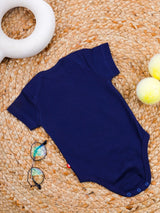 Nino Bambino 100% Organic Cotton Short Sleeve Blue Bodysuits For Baby Boy