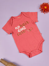 Nino Bambino 100% Organic Cotton Short Sleeve Lap Shoulder Pink Bodysuit For Baby Girl