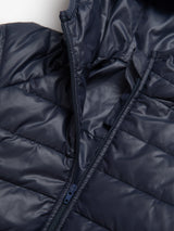 Nino Bambino Navy Blue Hoodie Puffer Jacket For Unisex Kids Kids Boy & Kids Girl