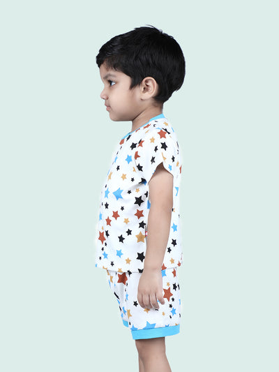 Nino Bambino 100% Organic Cotton Round Neck Short Sleeve T-Shirts & Shorts/Co-ord Set For Unisex Babies & Kids