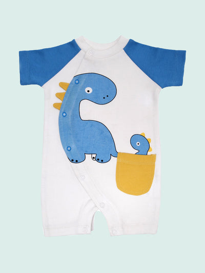 Nino Bambino 100% Organic Cotton Short Sleeve Kimono Half Romper For Unisex Baby
