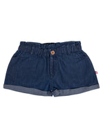 Nino Bambino 100% Organic Cotton Dark Blue Denim Short For Girls