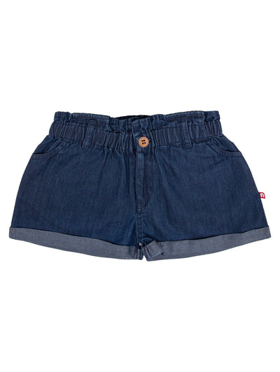 Nino Bambino 100% Organic Cotton Dark Blue Denim Short For Girls