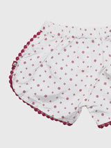 Nino Bambino 100% Organic Cotton White Shorts For Baby Girls
