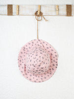 Nino Bambino 100% Organic Cotton Peach Color Sun Protection Hat For Baby Girls
