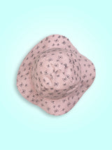 Nino Bambino 100% Organic Cotton Peach Color Sun Protection Hat For Baby Girls