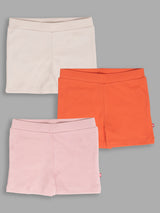 Nino Bambino 100% Organic Cotton Multi-Color Shorts Sets Pack Of 3 For Baby & kids Boy.