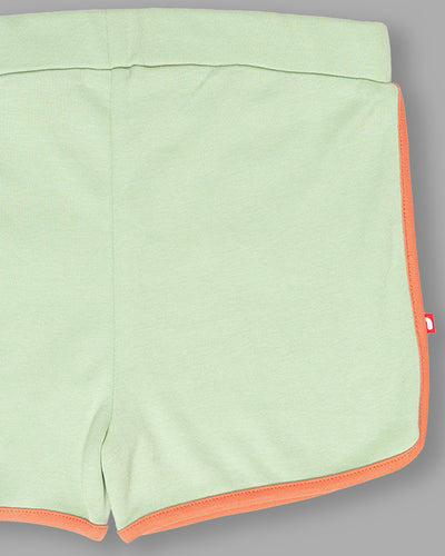 Nino Bambino 100% Organic Cotton Multi-Color Shorts Sets Pack Of 3 For Baby & Kids Girls.