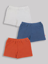 Nino Bambino 100% Organic Cotton Multi-Color Shorts Sets Pack Of 3 For Baby & Kids Boy.