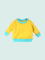 Nino Bambino 100% Organic Cotton Long Sleeve Yellow Sweatshirt For Unisex Baby
