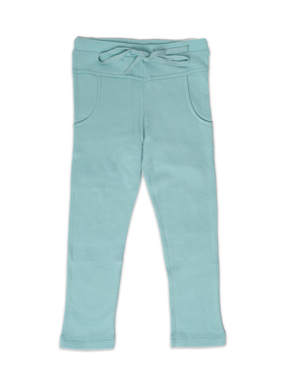 Nino Bambino 100% Organic Cotton Fleece Aqua blue Track Pant/ Legging for Boys