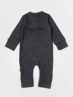 Nino Bambino Charcoal Color Full Sleeve Thermal Romper For Unisex Baby Baby Boy & Baby Girls