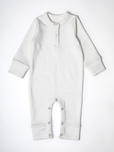 Nino Bambino White Color Full Sleeve Thermal Romper For Unisex Baby Baby Boy & Baby Girls