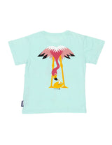 Nino Bambino 100% Organic Cotton Aqua Color T-shirts/Tops For Girls