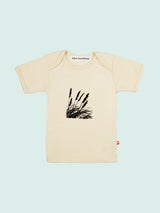 Nino Bambino 100% Organic Cotton Short Sleeve Lap Shoulder Cream Color T-Shirt For Unisex Baby