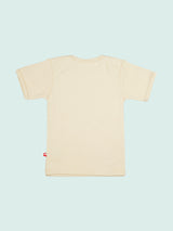 Nino Bambino 100% Organic Cotton Short Sleeve Lap Shoulder Cream Color T-Shirt For Unisex Baby