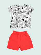 Nino Bambino 100% Organic Cotton Half T-Shirt & Shorts Set For Unisex Baby Baby Boy & Baby Girls