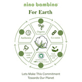 Nino Bambino 100% Organic Cotton Round Neck Onesie Dress For Baby Girls