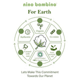 Nino Bambino 100% Organic Cotton Short Sleeve Dress For Baby Girls.