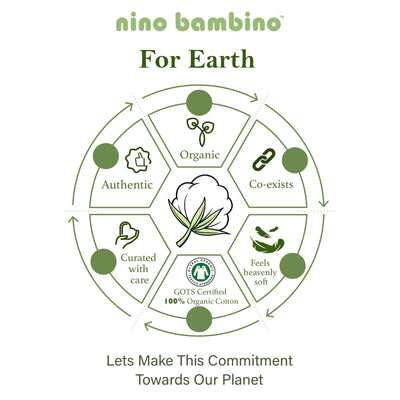 Nino Bambino 100% Organic Cotton Short Sleeve Kimono Half Romper For Unisex Baby
