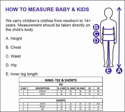Nino Bambino 100% Organic Cotton Round Neck Short Sleeve T-Shirts & Shorts/Co-ord Set For Unisex Babies & Kids