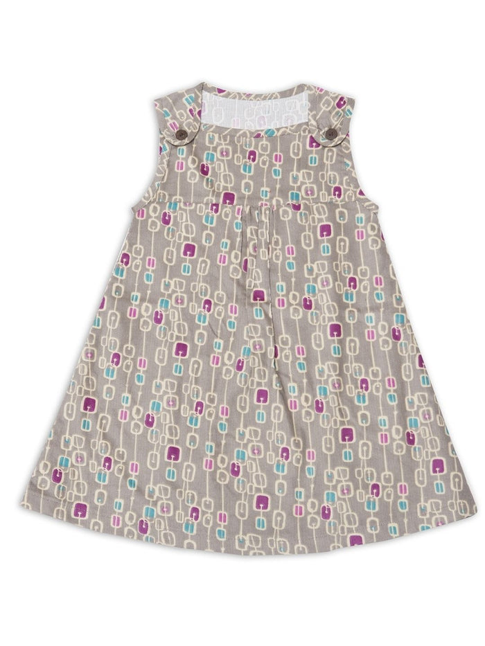 Nino Bambino 100% Organic Cotton Sleeveless Floral Printed Dress For Girls