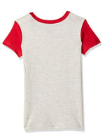 Nino Bambino 100% Organic Cotton Short Sleeve Red & Cream Color T-Shirt For Baby Boy