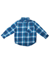 Nino Bambino 100% Organic Cotton Full Sleeve Blue Checked Shirts For Baby Boy