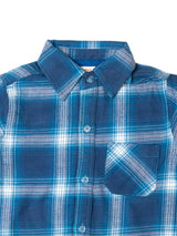 Nino Bambino 100% Organic Cotton Full Sleeve Blue Checked Shirts For Baby Boy