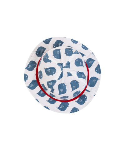 Nino Bambino 100% Organic Cotton Penguin Print Sun Protection Hat For Baby Infant Boy